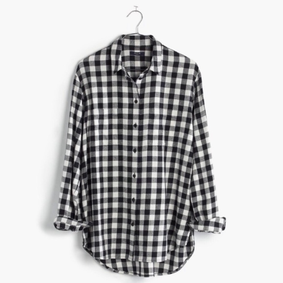 Madewell Tops - Madewell • Flannel BoyShirt In Buffalo Check